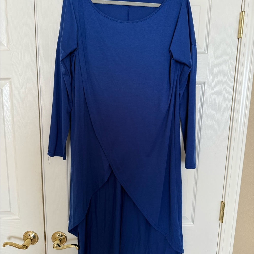 Elegant Blue Women's Dress